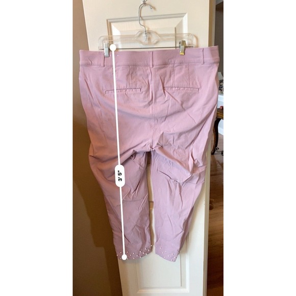 Lane Bryant Lavender The Allie Cropped Size 20 with Pearl Hem - Picture 4 of 5